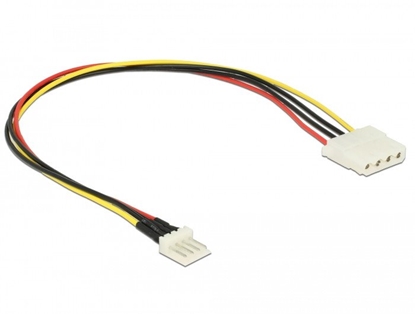 Picture of Delock Cable Power Floppy 4 pin male > Molex 4 pin female 30 cm