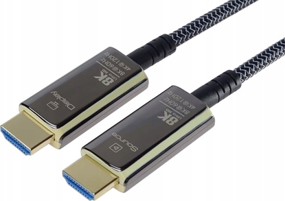 Picture of Kabel PremiumCord PremiumCord Ultra High Speed HDMI 2.1 optický fiber kabel 8K@60Hz,zlacené 20m
