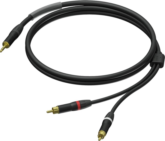 Picture of Kabel Procab Jack 3.5mm - RCA (Cinch) x2 1.5m czarny (PRA711/1.5)