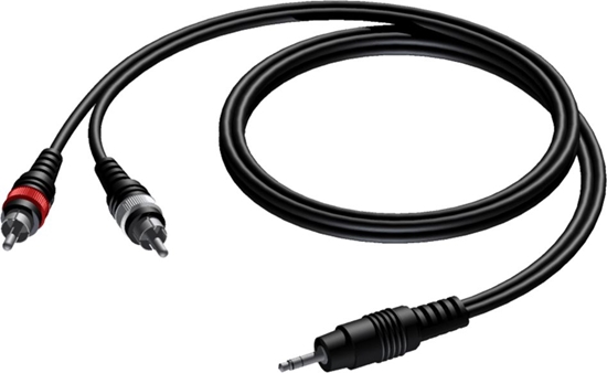 Picture of Kabel Procab Jack 3.5mm - RCA (Cinch) x2 10m czarny (CAB711/10)