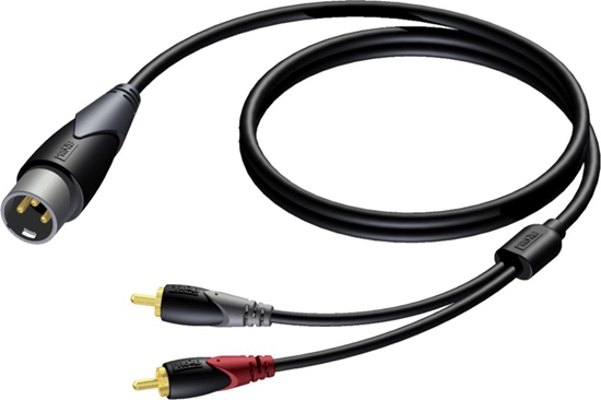 Изображение Kabel Procab XLR - RCA (Cinch) x2 1.5m czarny (CLA703/1.5)
