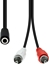 Picture of Kabel ProXtend Mini-Jack 3-Pin to 2 x RCA Cable F-M Black 20cm