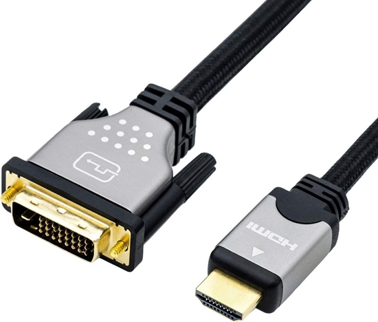 Picture of Roline Monitor Cable, DVI (24+1) - HDMI, M/M, black /silver, 1.5 m