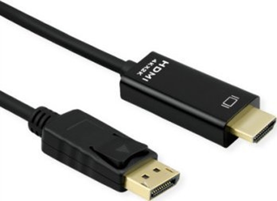 Изображение Roline DisplayPort Cable, DP - UHDTV, Slim, M/M, black, 1 m