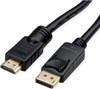 Изображение Roline DisplayPort Cable, DP - UHDTV, M/M, black, 10 m