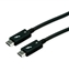 Attēls no Roline Thunderbolt™ 4 Cable, 40Gbit/s, 100W, C-C, M/M, active, black, 1.5 m
