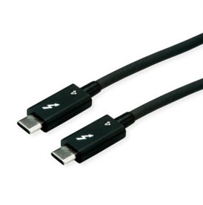 Picture of Roline Thunderbolt™ 4 Cable, 40Gbit/s, 100W, C-C, M/M, active, black, 2 m
