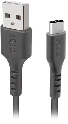 Attēls no Kabel USB SBS Mobile USB-A - USB-C 1 m Czarny (8018417245923)