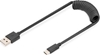 Picture of Kabel spiralny USB A/USB C, USB 2.0, PD 60W, max. 1m Czarny