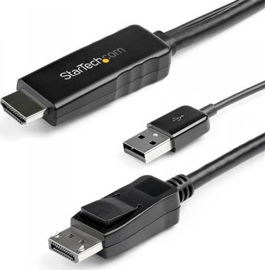 Picture of Kabel StarTech DisplayPort - HDMI + USB-A 2m czarny (HD2DPMM2M)