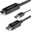 Attēls no Kabel StarTech DisplayPort - HDMI + USB-A 2m czarny (HD2DPMM2M)