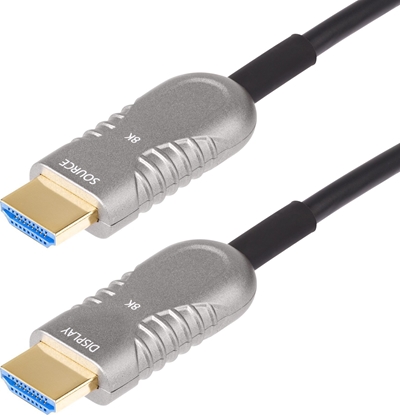 Изображение StarTech.com 30ft (9.1m) HDMI 2.1 Hybrid Active Optical Cable (AOC), CMP, Plenum Rated, Ultra High Speed HDMI Fiber Optic Cable, 48Gbps, 8K 60Hz/4K 120Hz, HDR10+/FRL/TMDS/eARC - CMP In Wall HDMI 2.1/2.0 Cord (8K-A-30F-HDMI-CABLE) - Ultra High Speed -