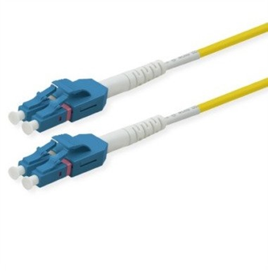 Picture of Roline Fibre Optic Jumper Cable, Duplex, 9/125µm, OS2, LC/LC, UNIBOOT, yellow, 3 m