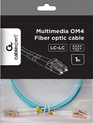 Изображение Kabel światłowodowy wielomodowy duplex OM4 50/125, LC/LC, 1 m