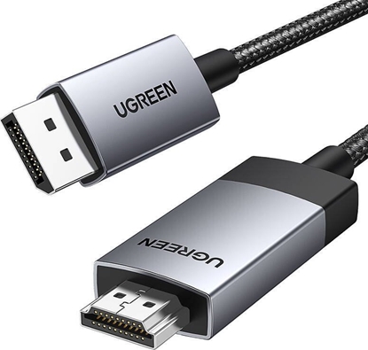 Изображение Kabel Ugreen DisplayPort - HDMI 2m szary (15774)