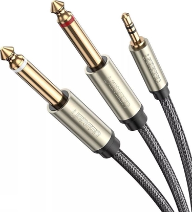 Изображение Kabel Ugreen Jack 3.5mm - Jack 6.3mm x2 1m szary (UGR544GRY)