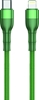 Изображение 2GO USB Lade-/Datenkabel Type C - Lightning  Nylon 1m  grün