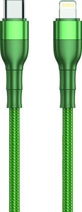 Picture of 2GO USB Lade-/Datenkabel Type C - Lightning  Nylon 1m  grün