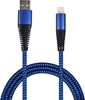 Picture of 2GO USB Lade-/Datenkabel Lightning  1m  Nylon blau PET-Verp.