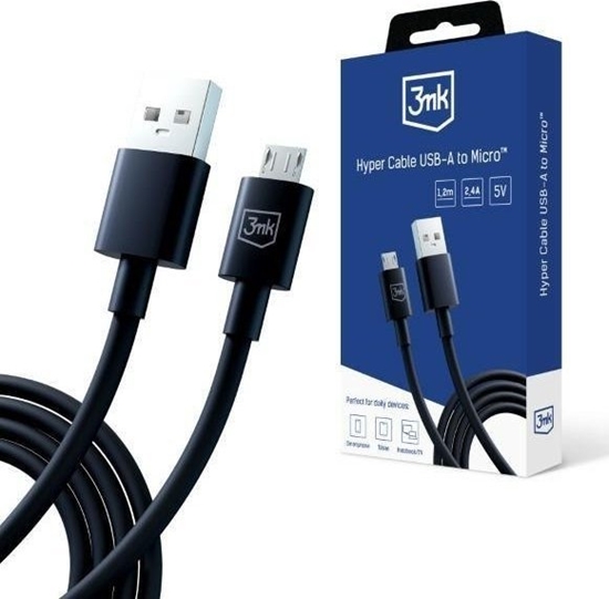 Picture of Kabel USB 3MK USB-A - microUSB 1.2 m Czarny (5903108541183)