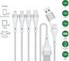 Picture of Kabel USB 4smarts USB-A + USB-C - 2x USB-C + Lightning + microUSB 1.2 m Biay (541024)