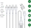 Attēls no Kabel USB 4smarts USB-A + USB-C - 2x USB-C + Lightning + microUSB 1.2 m Biay (541024)