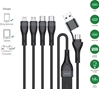 Picture of Kabel USB 4smarts USB-A + USB-C - 2x USB-C + Lightning + microUSB 1.2 m Czarny (541023)