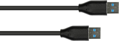 Attēls no Kabel USB Alcasa USB-A - USB-A 1 m Czarny (2831-AA010S)