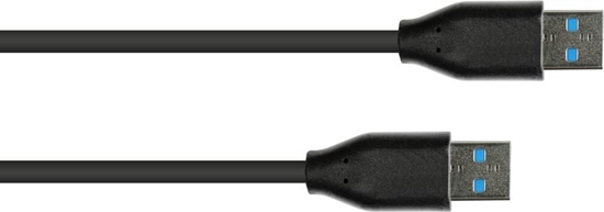 Picture of Kabel USB Alcasa USB-A - USB-A 1 m Czarny (2831-AA010S)