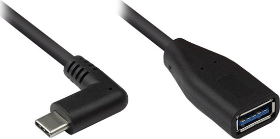 Picture of Kabel USB Alcasa USB-C - USB-A 0.1 m Czarny (2811-OTGW)