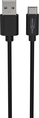Изображение Kabel USB Ansmann USB-A - USB-C 1 m Czarny (456531)