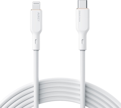 Attēls no Kabel USB Aukey USB-C - Lightning 1.8 m Biay (CB-SCL2)