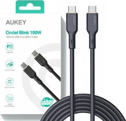Attēls no Kabel USB Aukey USB-C - USB-C 1 m Czarny (CB-SCC101 BK)