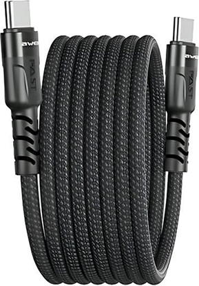 Attēls no Kabel USB Awei USB-C - USB-C Czarny (AWEI185)