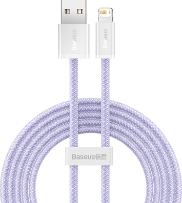 Attēls no Kabel USB Baseus USB-A - Lightning 2 m Fioletowy (CALD040105)