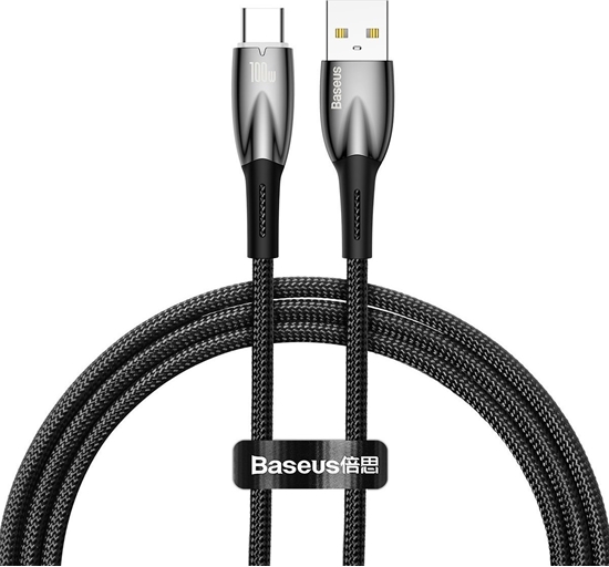 Picture of Kabel USB Baseus USB-A - USB-C 1 m Czarny (BSU3849)