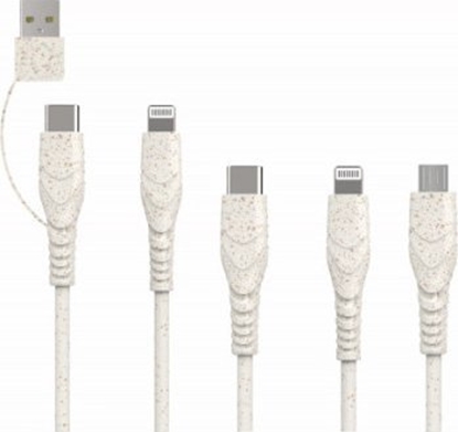 Picture of Kabel USB BIOnd USB-A + USB-C - USB-C + microUSB + 2x Lightning 1.2 m Biay (BIO-51-UNI)