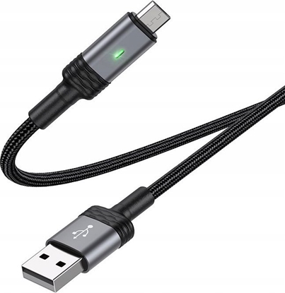 Attēls no Kabel USB Borofone USB-A - microUSB 1.2 m Czarny (KABAV1004)