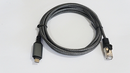 Attēls no Kabel USB C - RJ-45 3 m  kat.6, 1 Gbit 