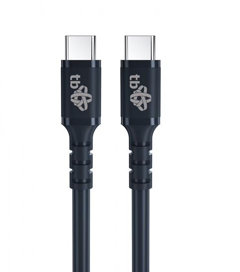 Picture of Kabel USB C - USB C 60W żelowy 1m czarny
