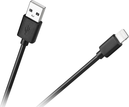 Attēls no Kabel USB Cabletech USB-A - Lightning 1 m Czarny (KPO3946)