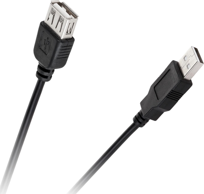 Attēls no Kabel USB Cabletech USB-A - USB-A 0.8 m Czarny (KPO2783-0,8)