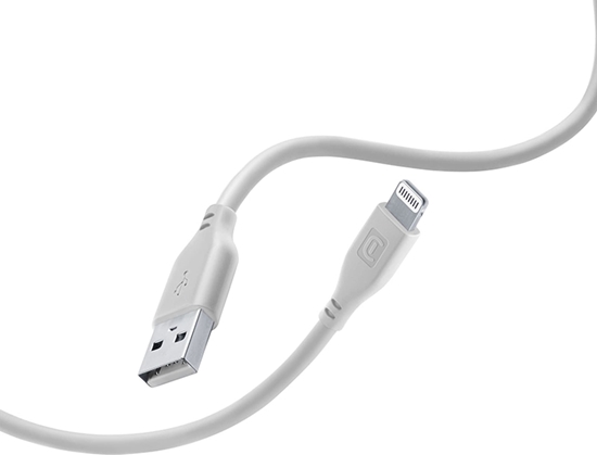 Изображение Kabel USB Cellular Line Lightning - USB-A 1.2 m Szary (USBDATASOFTMFID)