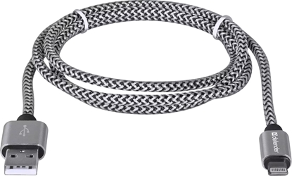 Изображение Kabel USB Defender USB-A - Lightning 1 m Biay (87809)