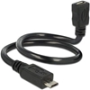 Picture of Delock Cable USB 2.0 Micro-B male > USB 2.0 Micro-B female OTG ShapeCable 0.35 m