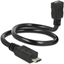 Изображение Delock Cable USB 2.0 Micro-B male > USB 2.0 Micro-B female OTG ShapeCable 0.35 m