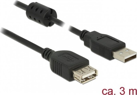 Picture of Kabel USB Delock USB-A - USB-A 3 m Czarny (DE-84886)
