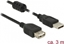 Изображение Kabel USB Delock USB-A - USB-A 3 m Czarny (DE-84886)