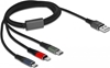 Picture of Delock USB Charging Cable 3 in 1 Type-A to Lightning™ / Micro USB / USB Type-C™ 1 m 3-coloured