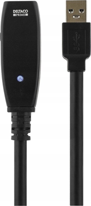 Изображение Kabel USB Deltaco USB-A - USB-A 2 m Czarny (USB3-1000)